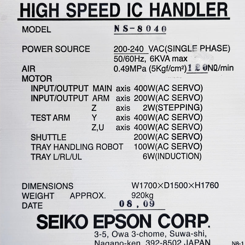 Seiko / Epson NS 8040 Handler