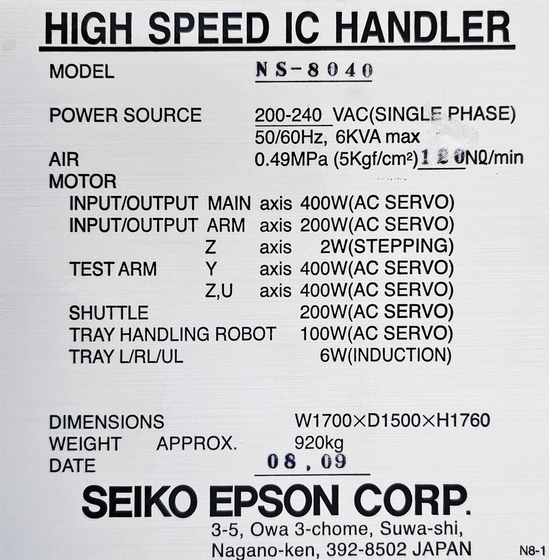 Seiko / Epson NS 8040 Handler