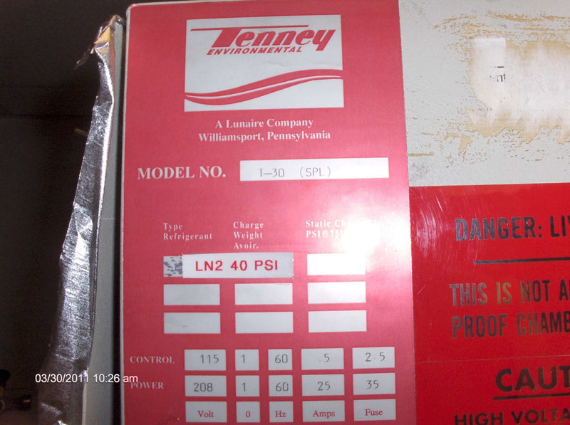 Tenney T 30 C Temperature Chambers