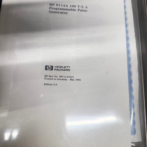 Agilent 8114 A Pulse Generator