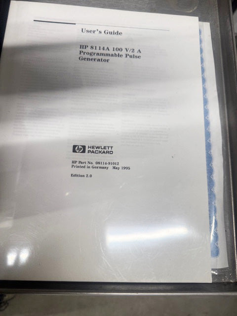 Agilent 8114 A Pulse Generator