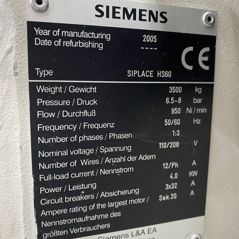 Siemens Siplace HS 60