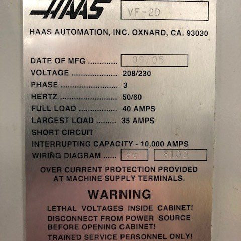 Haas VF 2 D