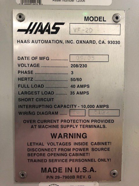Haas VF 2 D