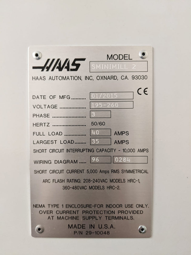 Haas Super Mini Mill 2 CNC