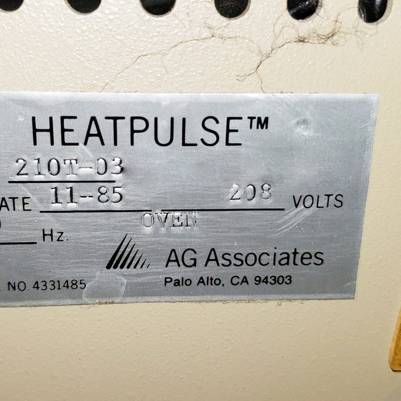 AG Associates Heatpulse 210 Oven