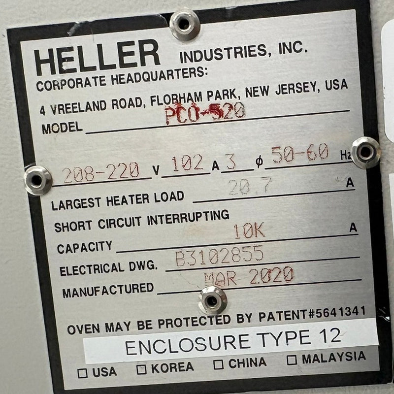 Heller PCO 520 Cure Oven