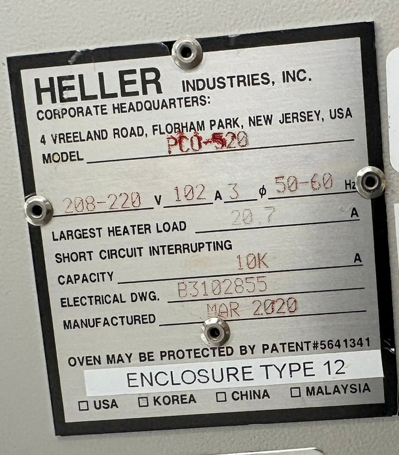 Heller PCO 520 Cure Oven