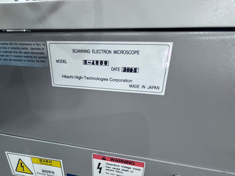 Hitachi S 4800 II SEM (Scanning Electron Microscope)