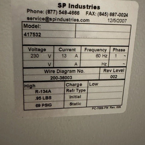 SP Industries Hotpack Thermal Chamber