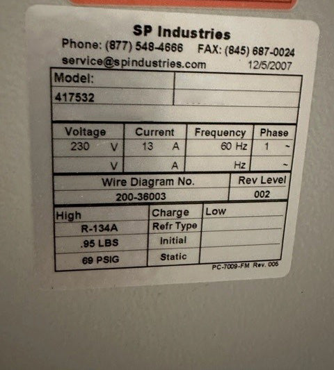 SP Industries Hotpack Thermal Chamber