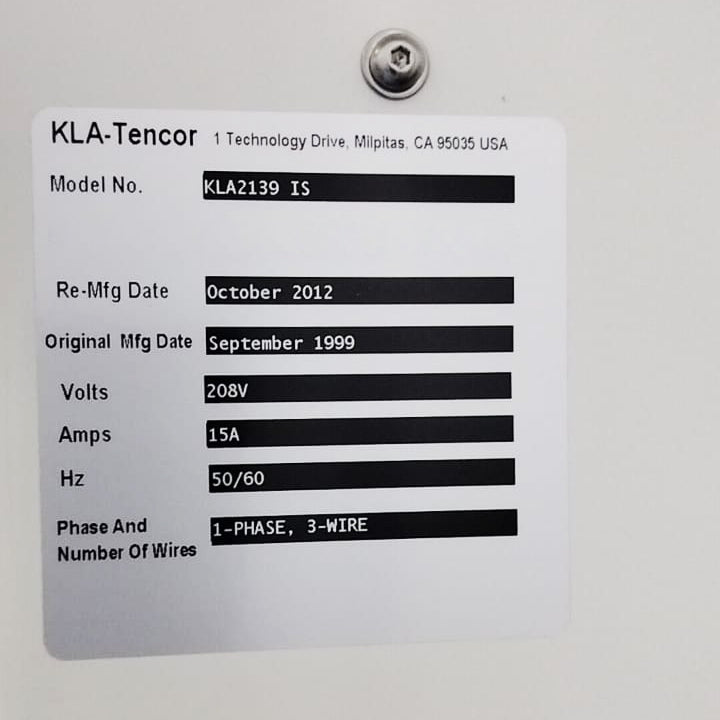 KLA ILM 2139 Patterned Wafer Inspection