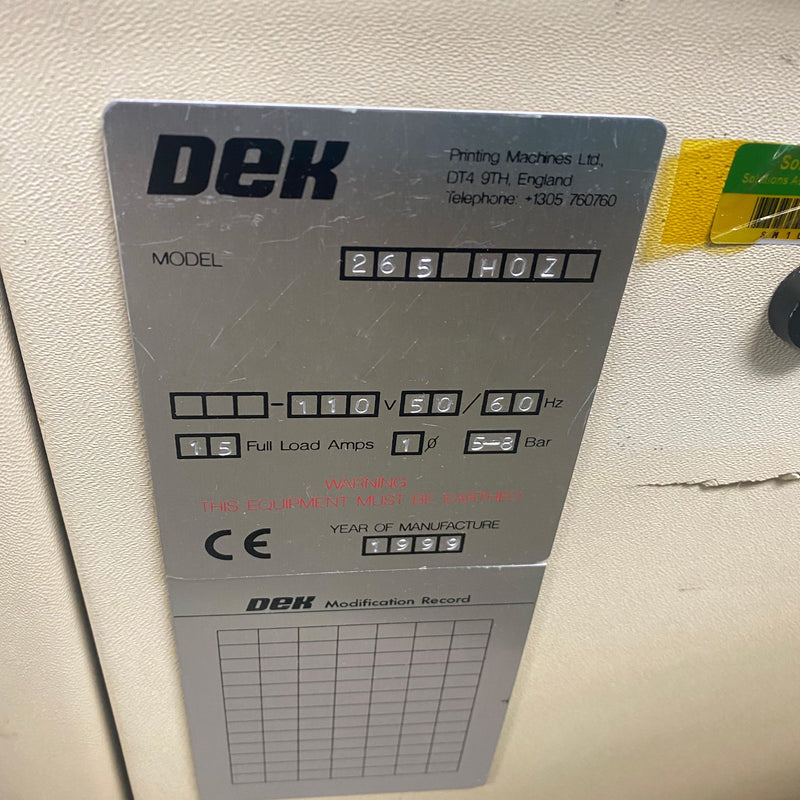 Dek 265 Horizon Screen Printer