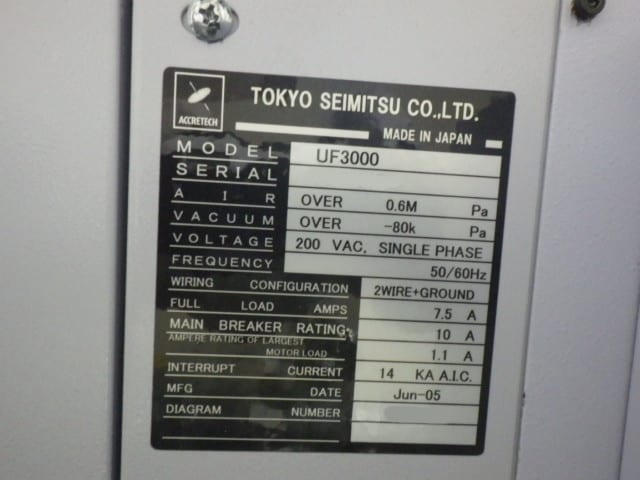 Accretech / TSK UF 3000 Automatic Wafer Prober
