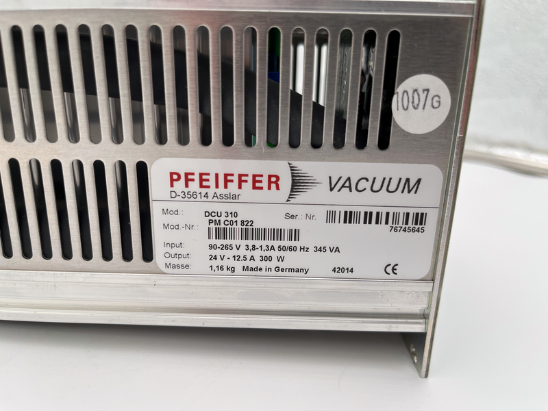 Pfeiffer DCU 310 Turbopump Power & Control Unit