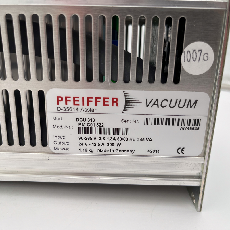 Pfeiffer DCU 310 Turbopump Power & Control Unit