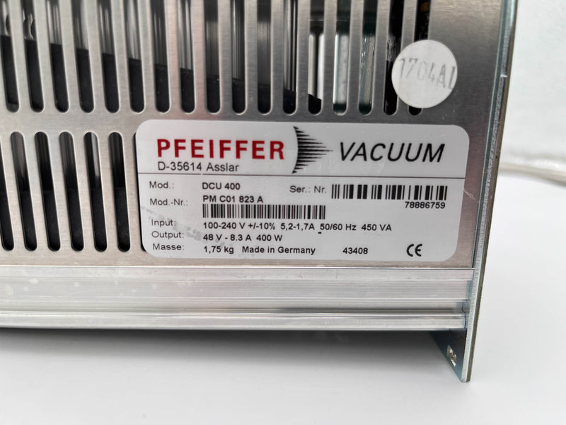 Pfeiffer DCU 400 Digital Control Unit / Turbomolecular Pump Controller