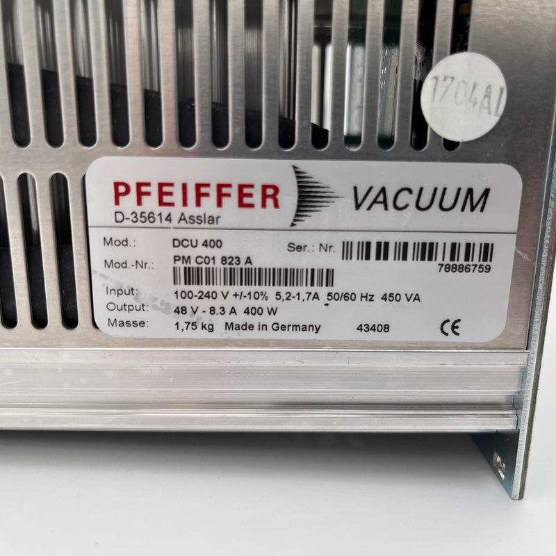 Pfeiffer DCU 400 Digital Control Unit / Turbomolecular Pump Controller