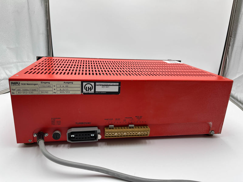 Leybold Turbotronik NT 1000 / 1500 Turbomolecular Pump Controller / Power Supply Unit