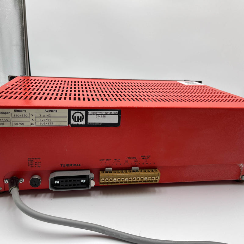 Leybold Turbotronik NT 1000 / 1500 Turbomolecular Pump Controller / Power Supply Unit