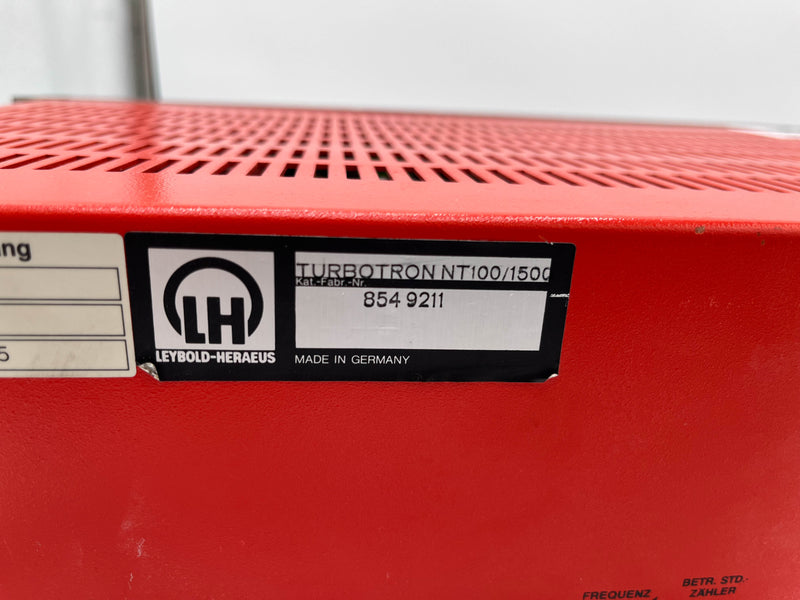 Leybold Turbotronik NT 1000 / 1500 Turbomolecular Pump Controller / Power Supply Unit
