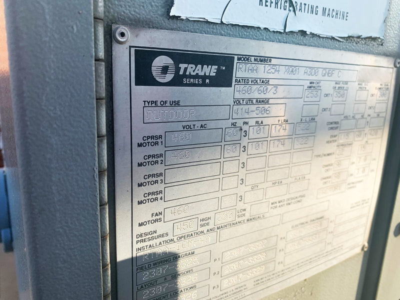 Trane RTAA 125 Chiller