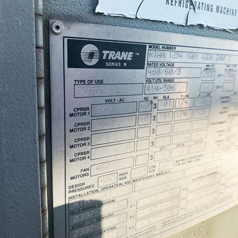Trane RTAA 125 Chiller