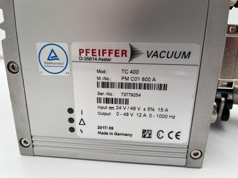 Pfeiffer HiPace 800 + TC 400 Turbo Pump