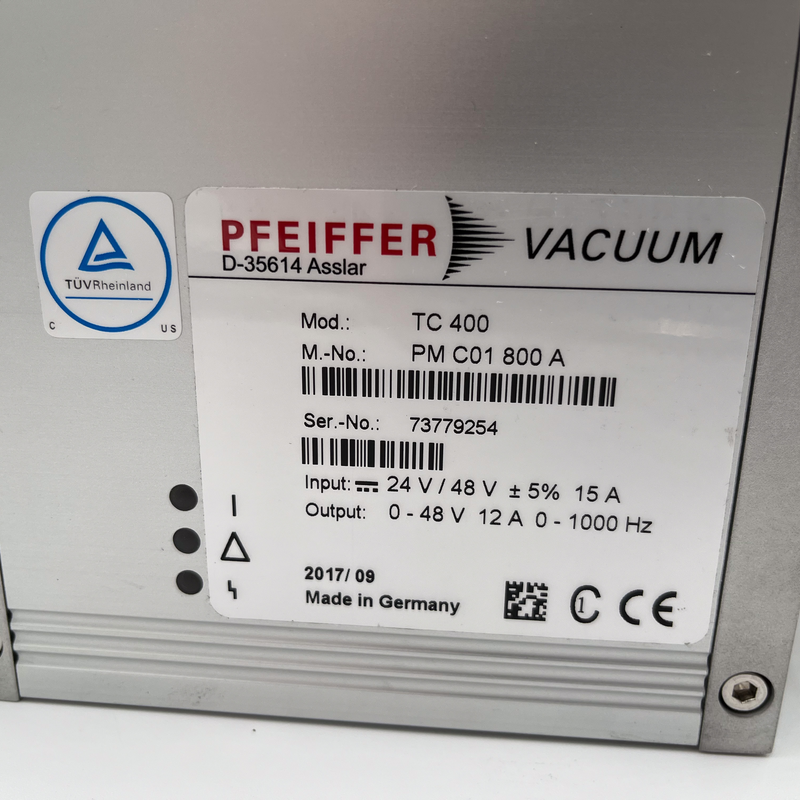 Pfeiffer HiPace 800 + TC 400 Turbo Pump