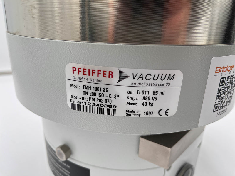 Pfeiffer TMH 1001 SG Turbo Pump