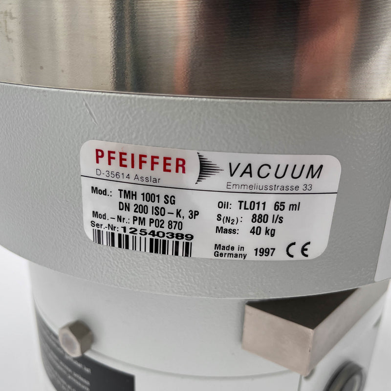 Pfeiffer TMH 1001 SG Turbo Pump