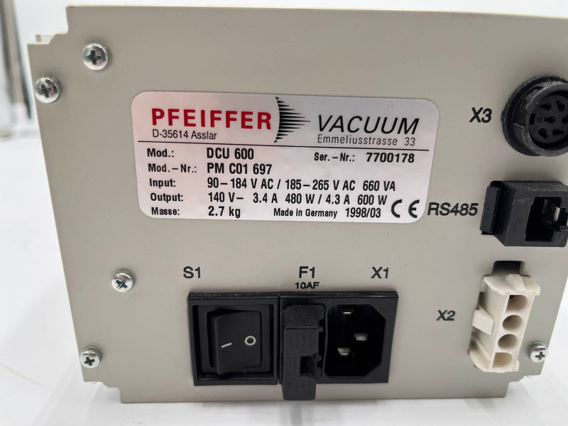 Pfeiffer DCU 600 Turbo Pump Controller