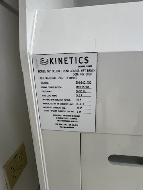 Kinetics Celera Wet Bench