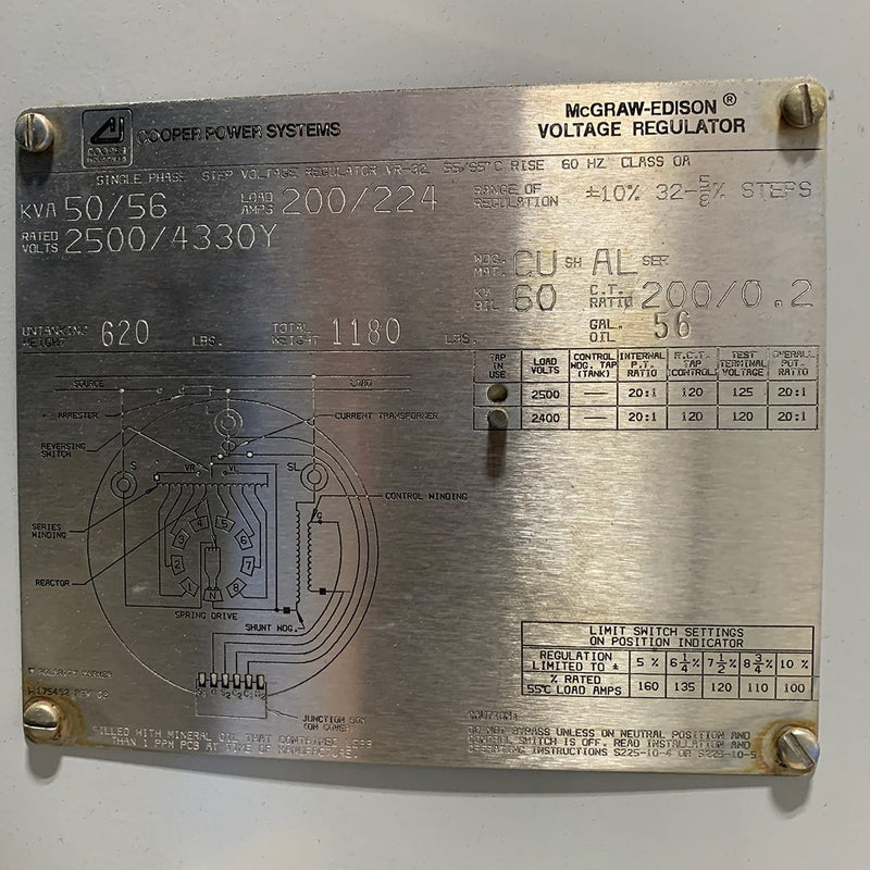 Cooper Power Systems VR 32 Voltage Regulator