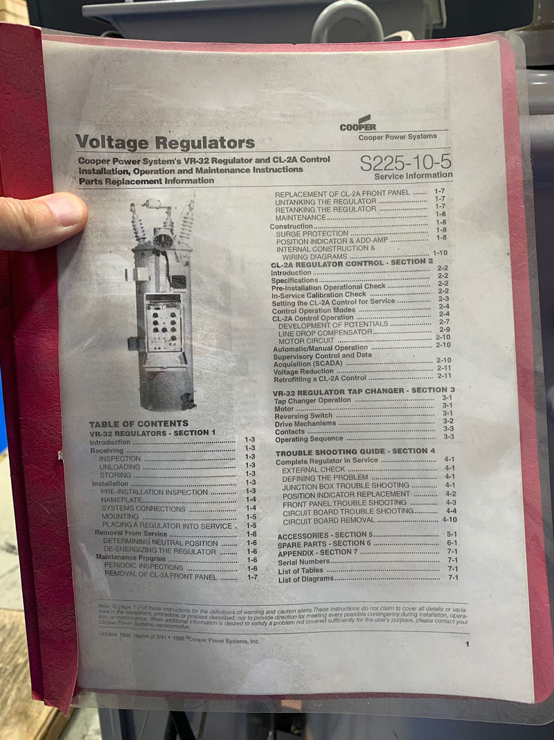 Cooper Power Systems VR 32 Voltage Regulator