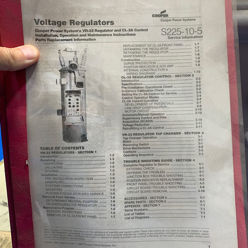 Cooper Power Systems VR 32 Voltage Regulator