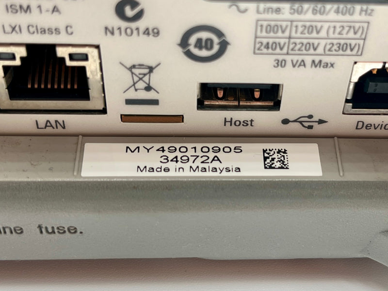 Agilent 34972 A LXI Data Acquisition Switch