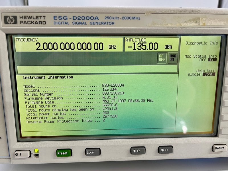 Agilent ESG D 2000 A Digital Signal Generator