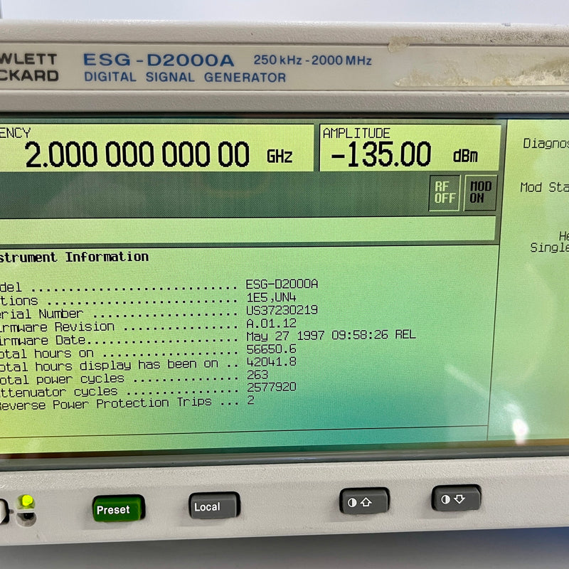 Agilent ESG D 2000 A Digital Signal Generator