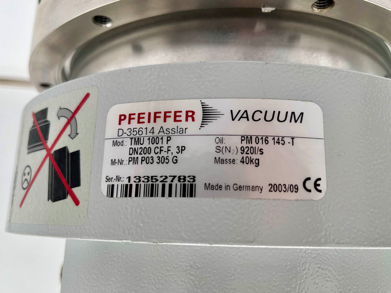 Pfeiffer TMU 1001 P Turbo Pump