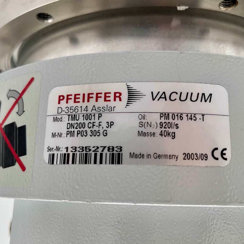 Pfeiffer TMU 1001 P Turbo Pump