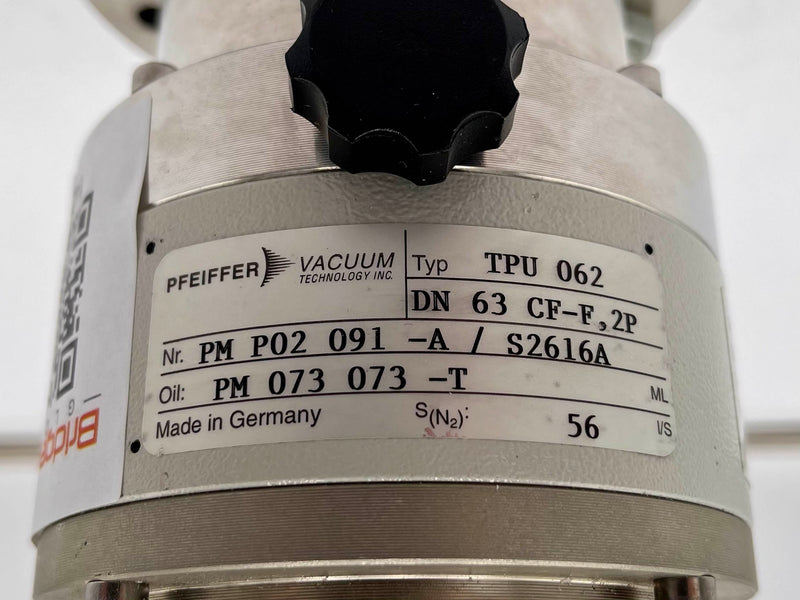 Pfeiffer TPU 062 Turbomolecular Vacuum Pump