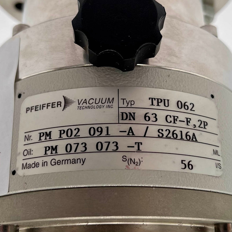 Pfeiffer TPU 062 Turbomolecular Vacuum Pump