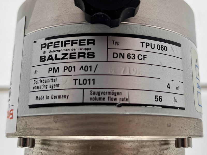Pfeiffer TPU 060 Turbomolecular Vacuum Pump