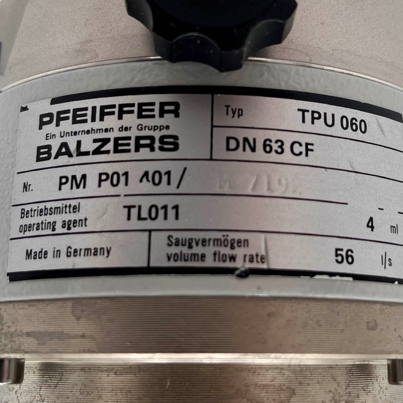 Pfeiffer TPU 060 Turbomolecular Vacuum Pump