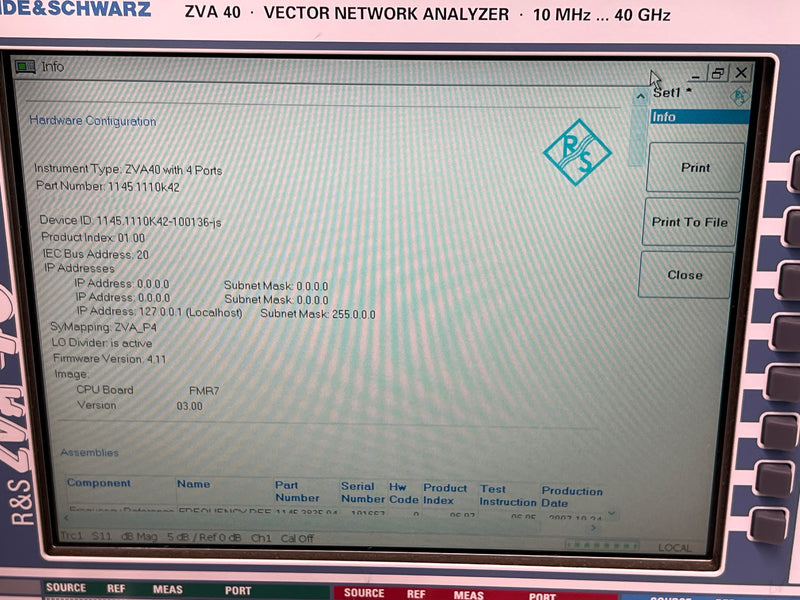 Rhode & Schwartz ZVA 40 Vector Network Analyzer