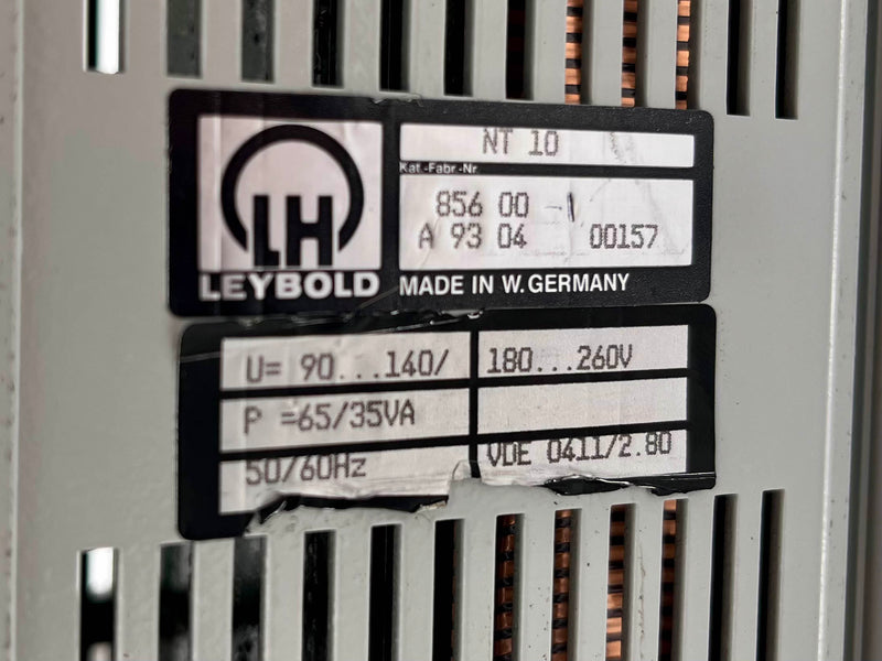 Leybold Turbotronik NT 10 Turbomolecular Vacuum Pump Controller