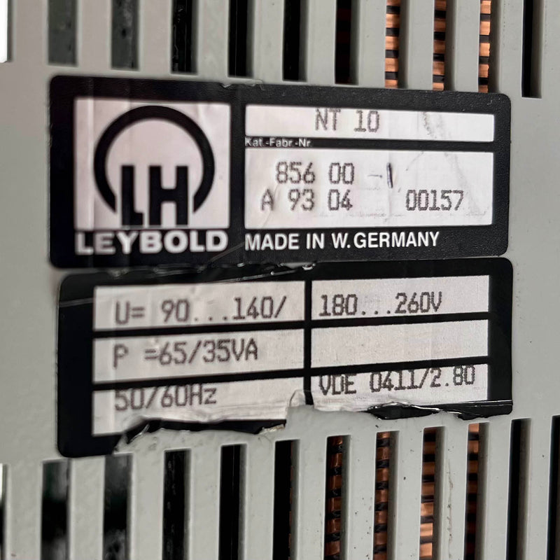 Leybold Turbotronik NT 10 Turbomolecular Vacuum Pump Controller