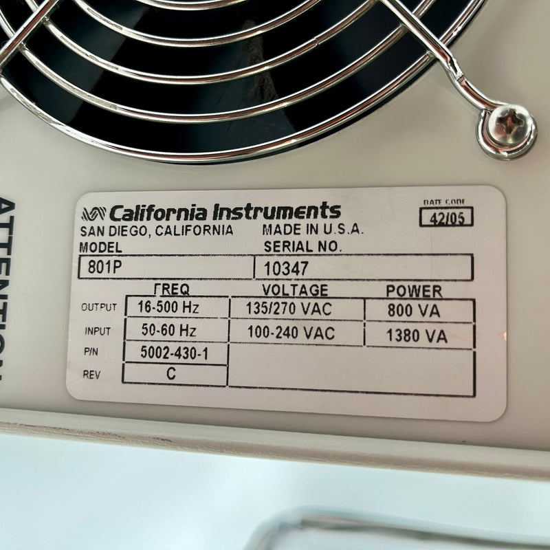 California Instruments 801 P AC Power Source