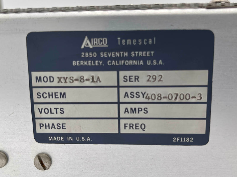 Airco / Temescal XYS 8 1 A Beam Position Sweep Controller